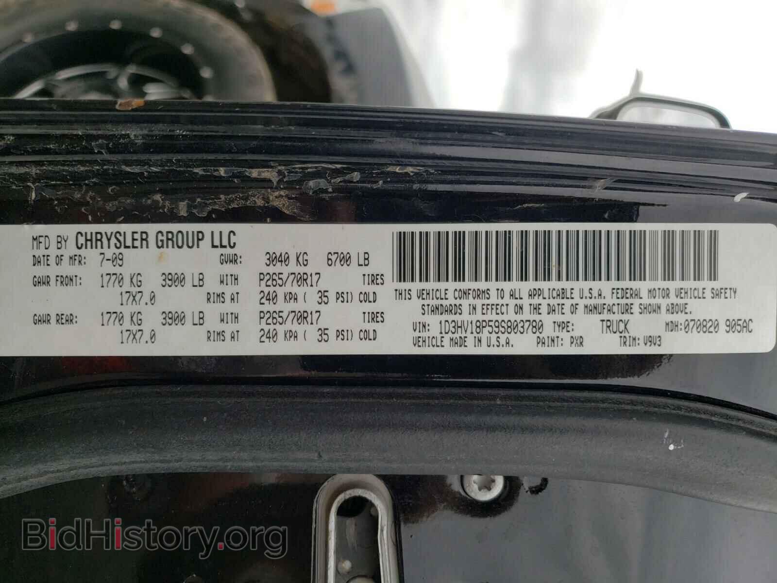 2009 DODGE RAM 1500 - VIN: 1D3HV18P59S803780 - Фото 10