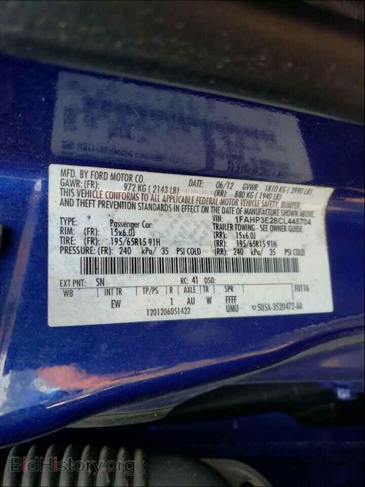 2012 FORD FOCUS - VIN: 1FAHP3E28CL445704 - Фото 10