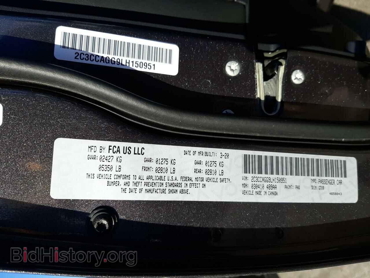 2020 CHRYSLER 300 - VIN: 2C3CCAGG9LH150951 - Фото 10