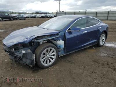 2016 Tesla MODEL S, синий — VIN 5YJSA1E24GF157239, Copart