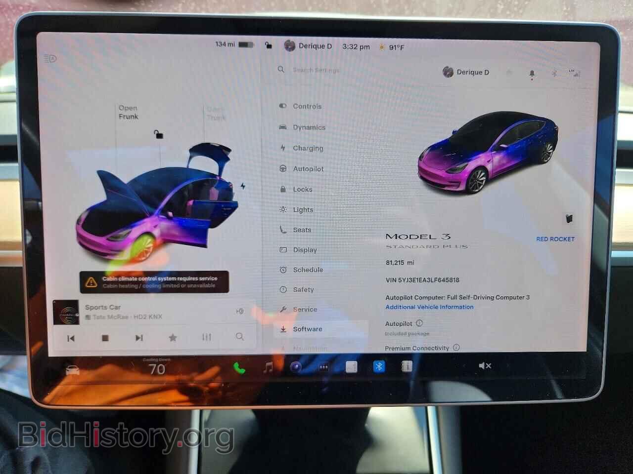 2020 TESLA UNKNOWN - VIN: 5YJ3E1EA3LF645818 - Фото 9
