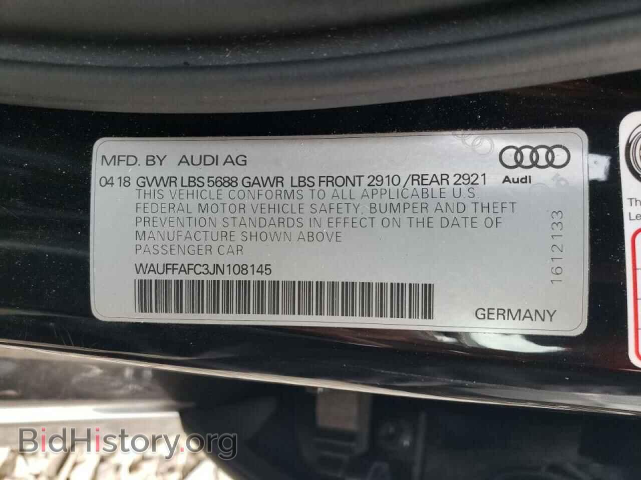 2018 AUDI S6/RS6 - VIN: WAUFFAFC3JN108145 - Фото 10