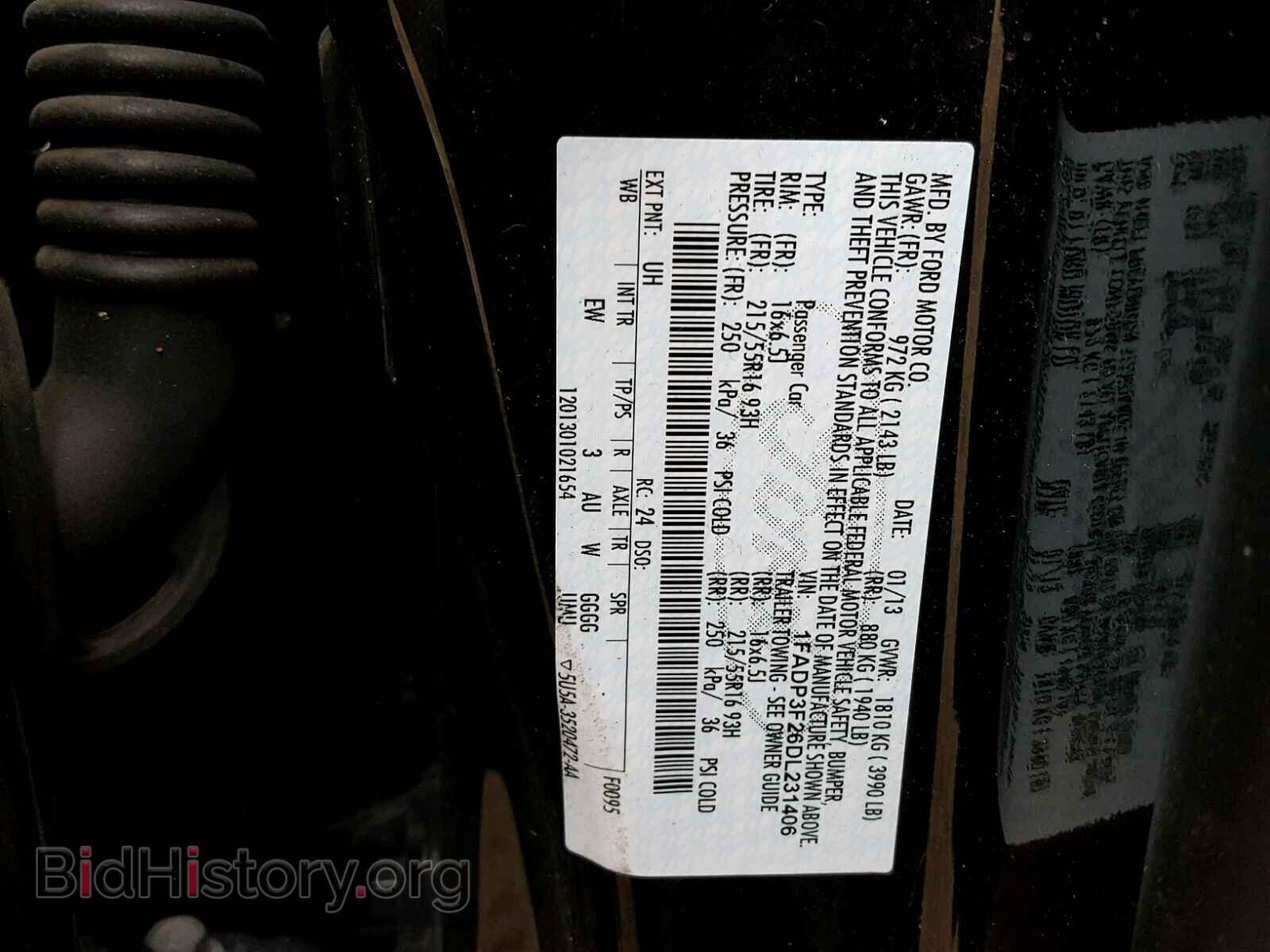 2013 FORD FOCUS - VIN: 1FADP3F26DL231406 - Фото 10