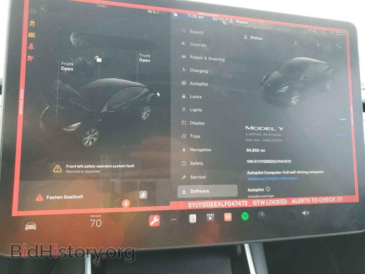 2020 TESLA MODEL Y - VIN: 5YJYGDEEXLF047472 - Photo 9