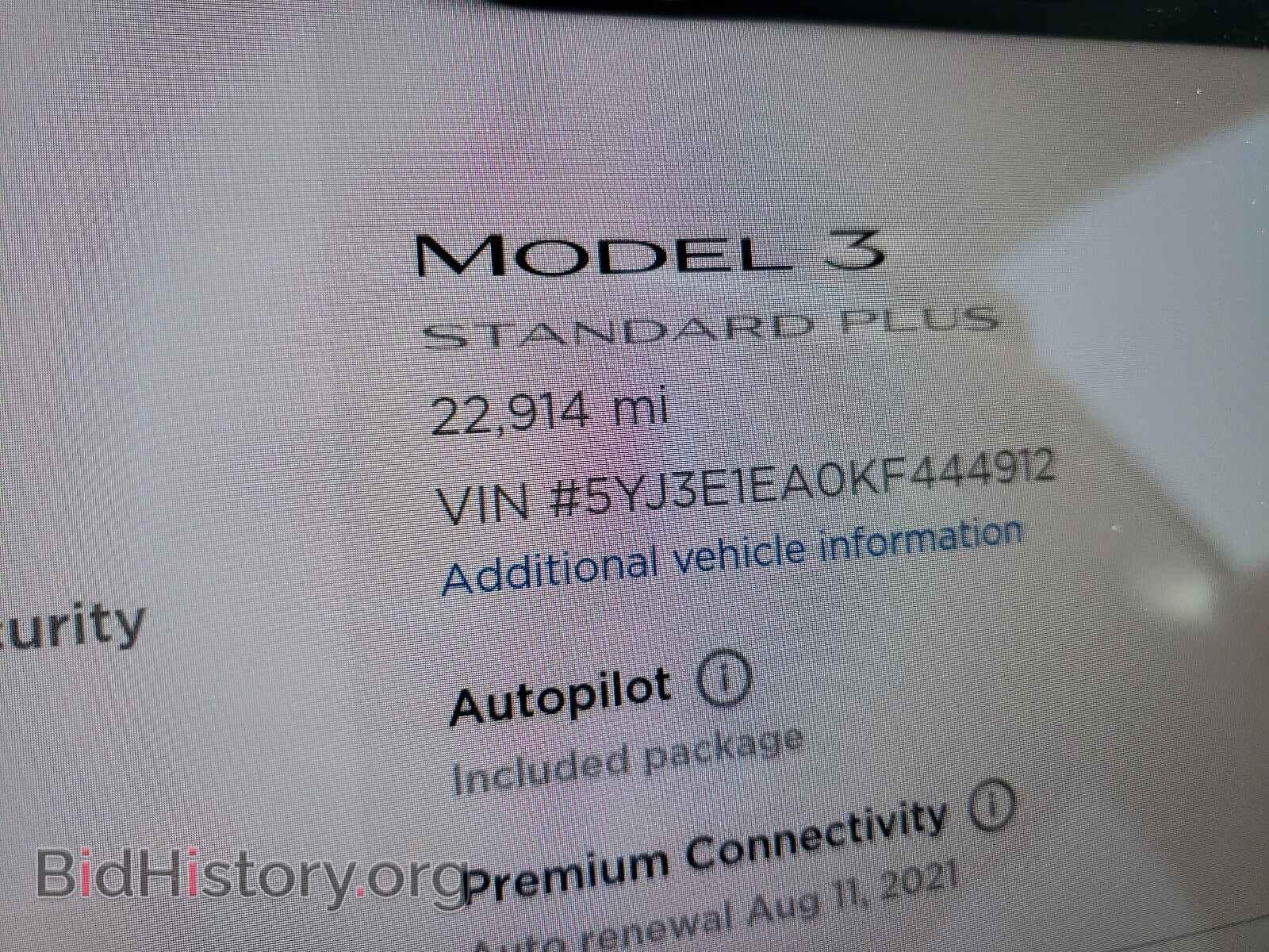 2019 TESLA MODEL 3 - VIN: 5YJ3E1EA0KF444912 - Photo 8