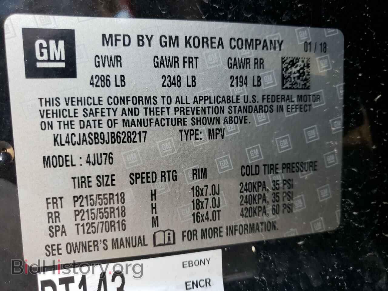 2018 BUICK ENCORE - VIN: KL4CJASB9JB628217 - Photo 10
