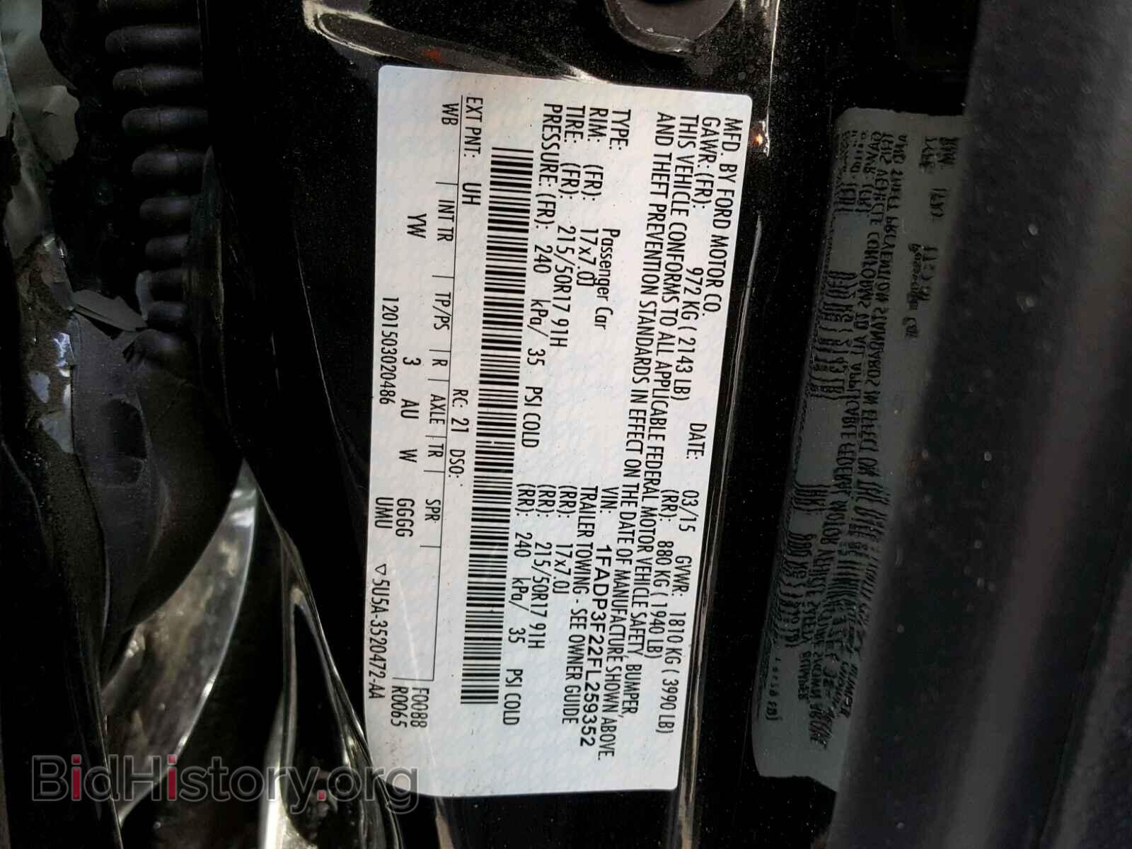 2015 FORD FOCUS - VIN: 1FADP3F22FL259352 - Photo 10