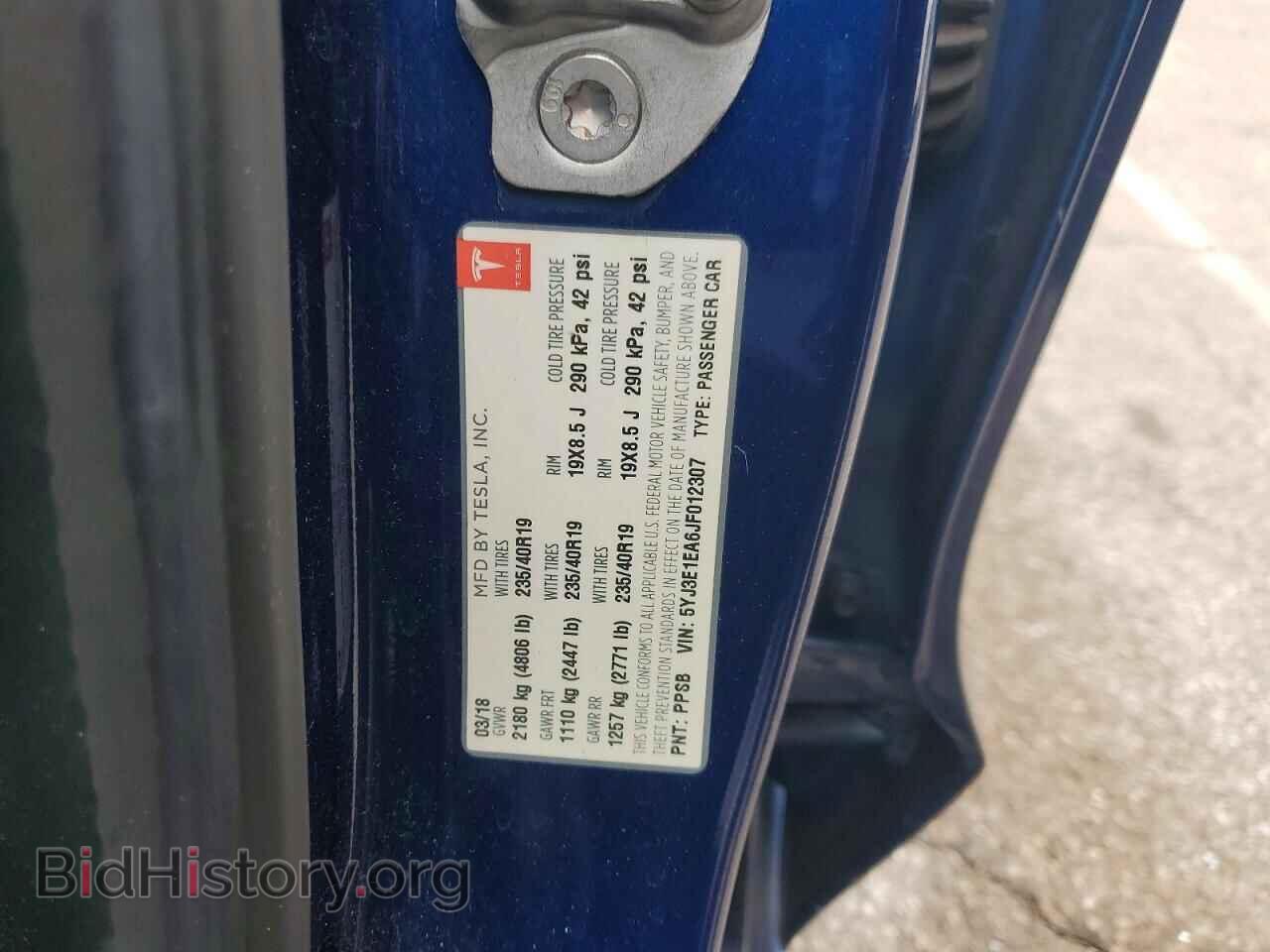 2018 TESLA MODEL 3 - VIN: 5YJ3E1EA6JF012307 - Photo 12
