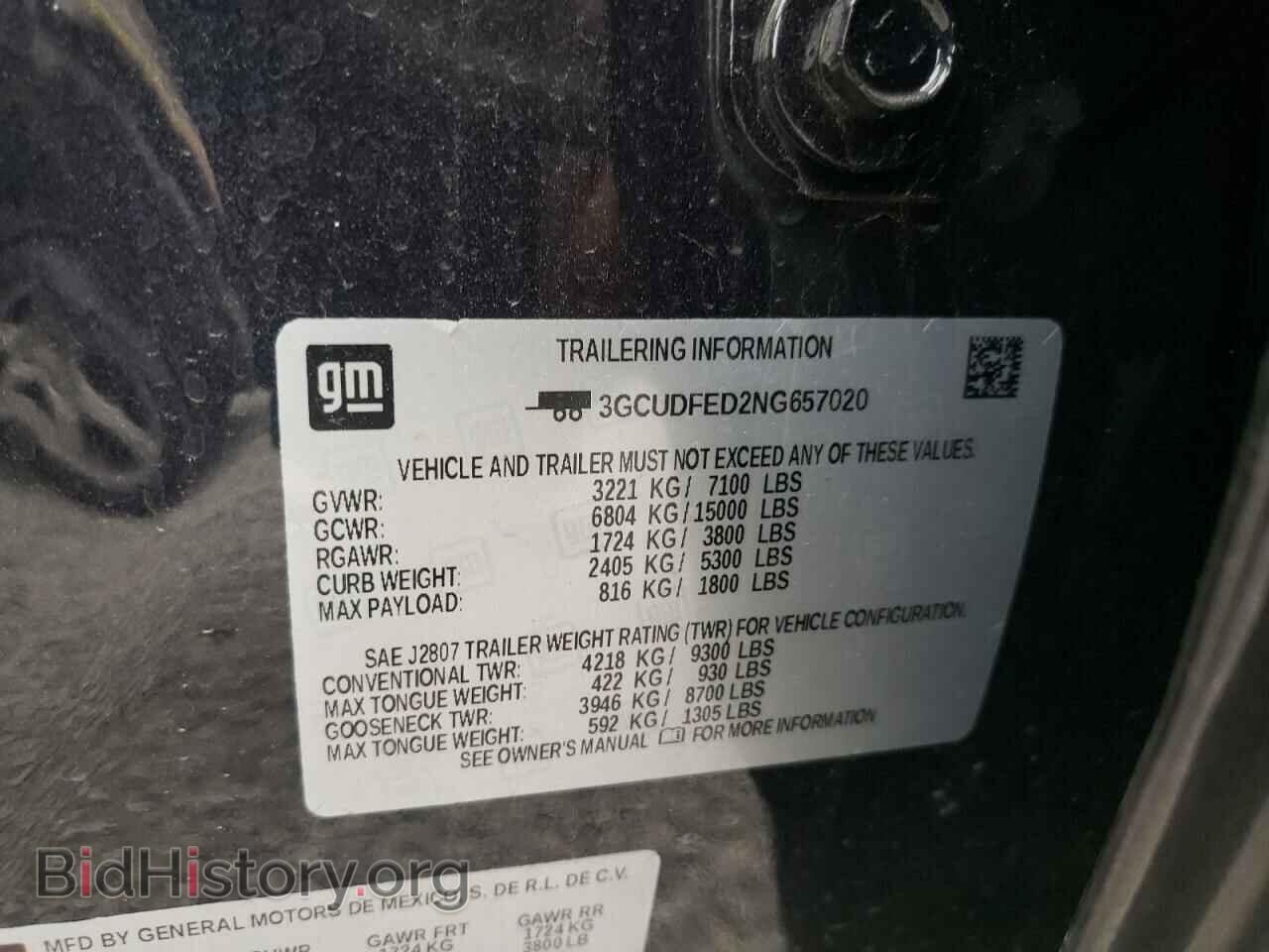 2022 CHEVROLET ALL Models - VIN: 3GCUDFED2NG657020 - Фото 12