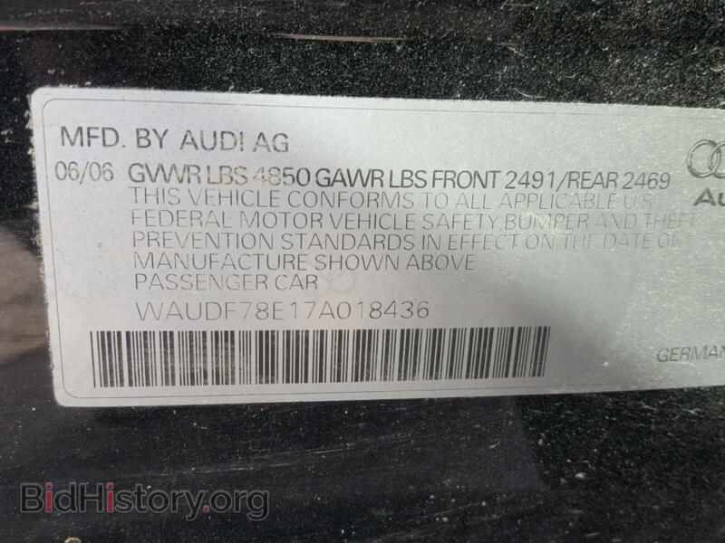 2007 Audi A4 (VIN WAUDF78E17A018436) — фото 10 из 10