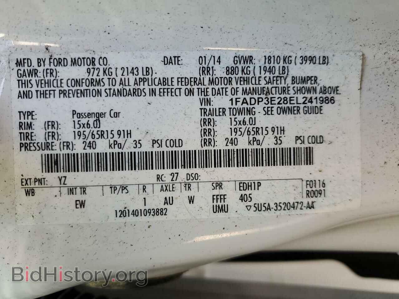 2014 FORD FOCUS - VIN: 1FADP3E28EL241986 - Photo 14