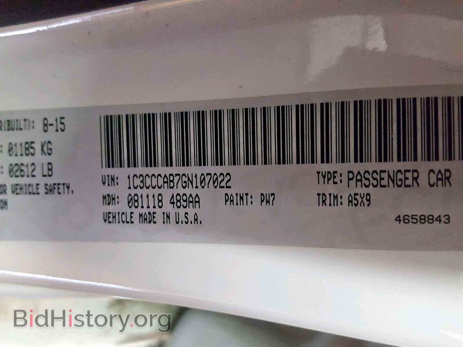 2016 CHRYSLER 200 - VIN: 1C3CCCAB7GN107022 - Photo 10