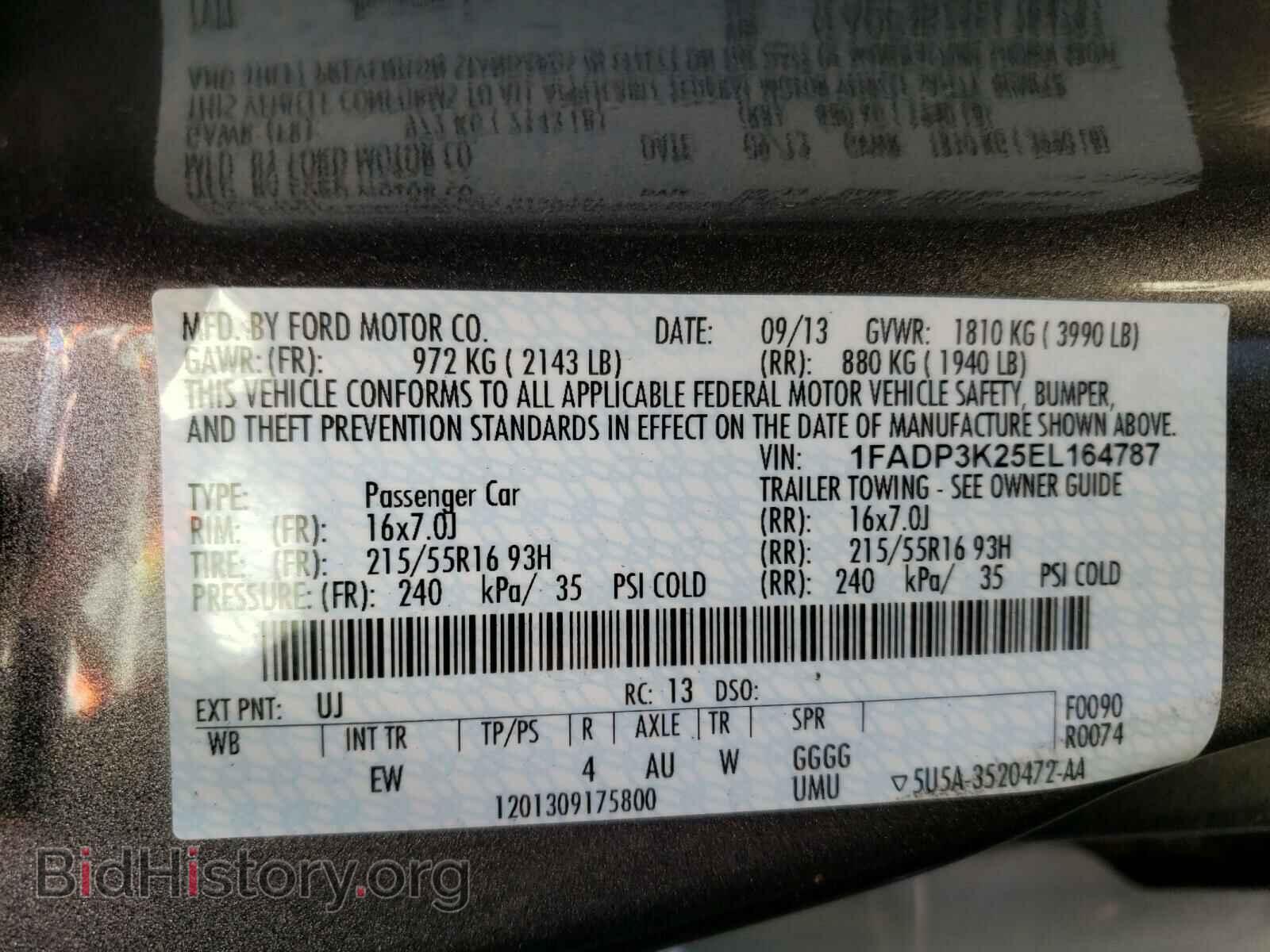 2014 FORD FOCUS - VIN: 1FADP3K25EL164787 - Photo 10