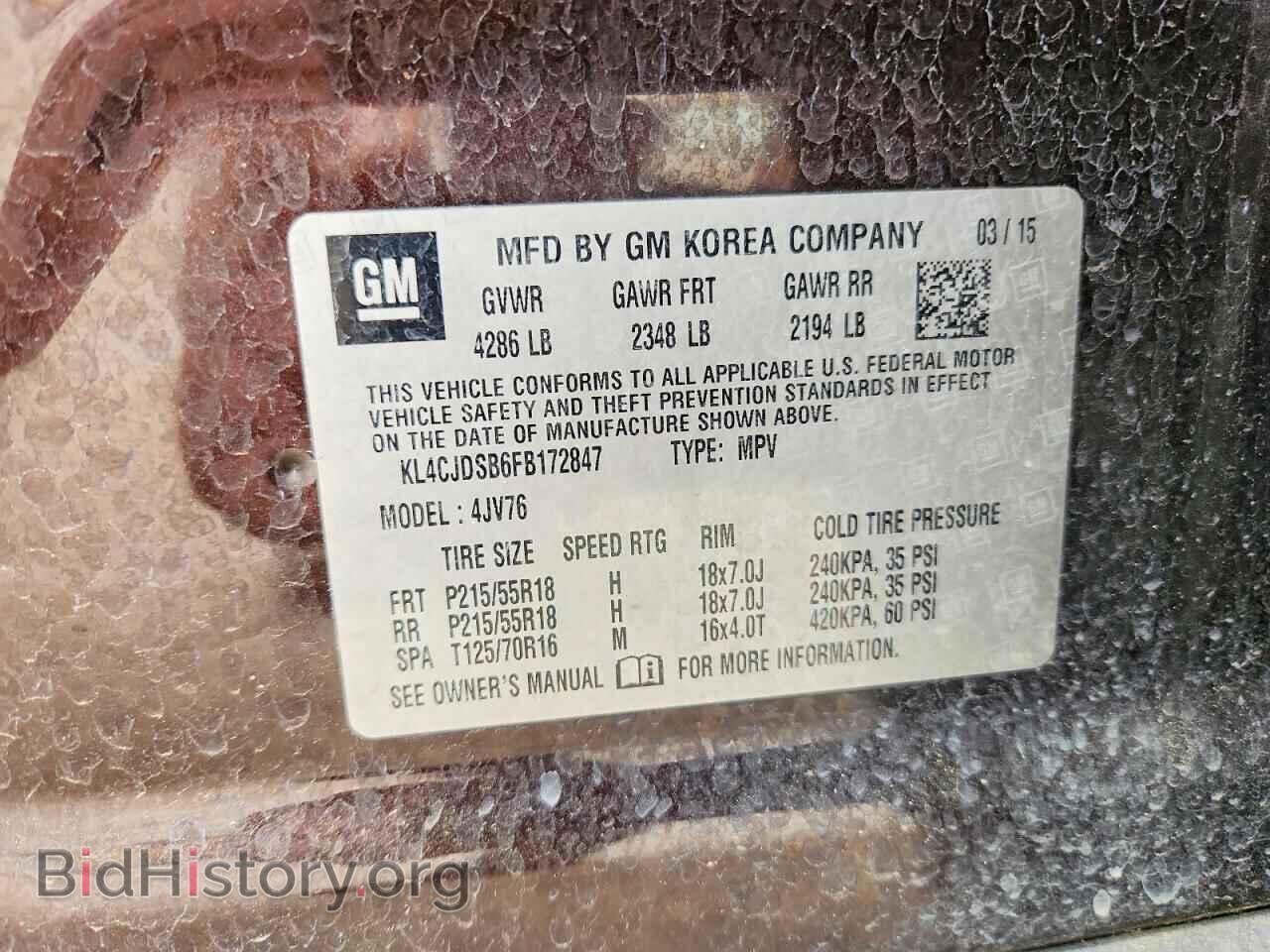 2015 BUICK ENCORE - VIN: KL4CJDSB6FB172847 - Photo 13