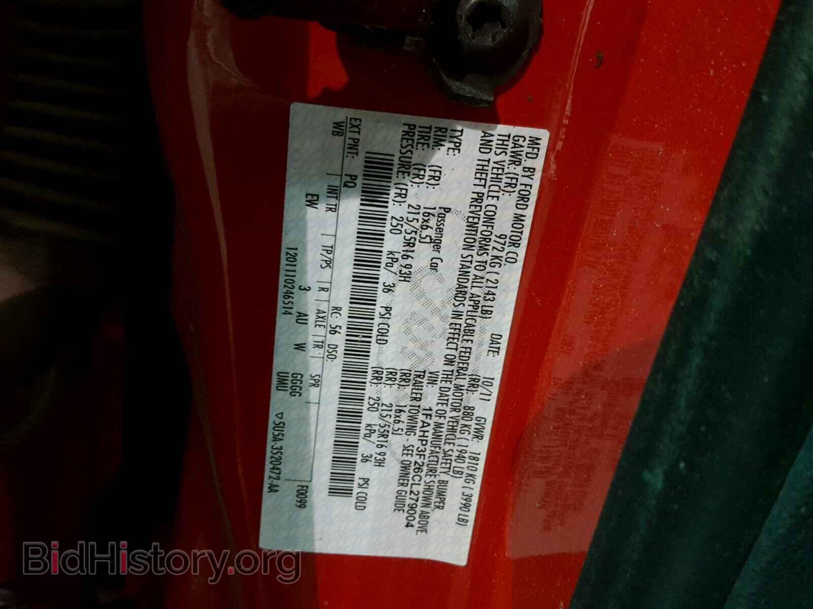 2012 FORD FOCUS - VIN: 1FAHP3F26CL279004 - Фото 10