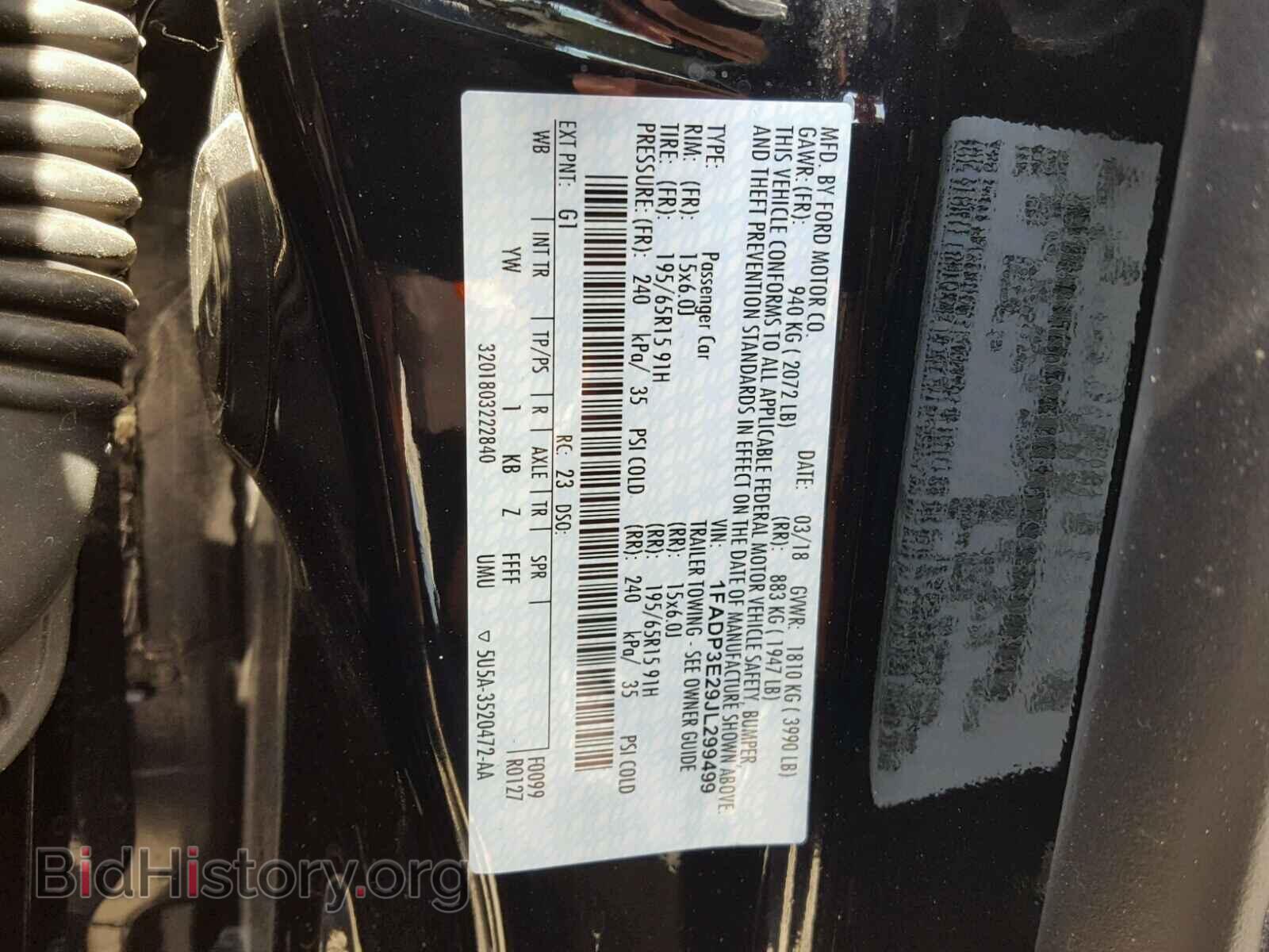 2018 FORD FOCUS - VIN: 1FADP3E29JL299499 - Фото 10