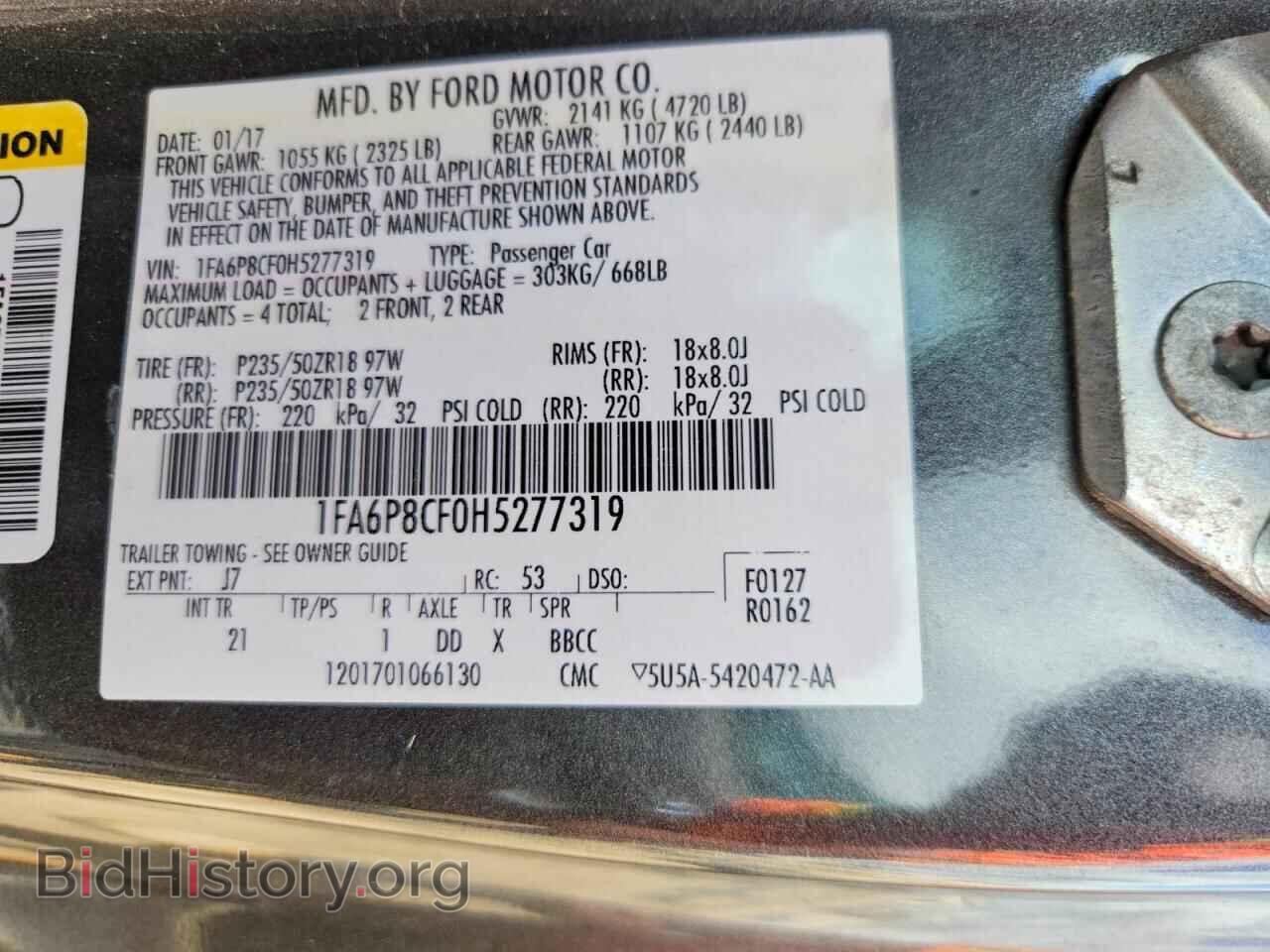 2017 FORD MUSTANG - VIN: 1FA6P8CF0H5277319 - Фото 13