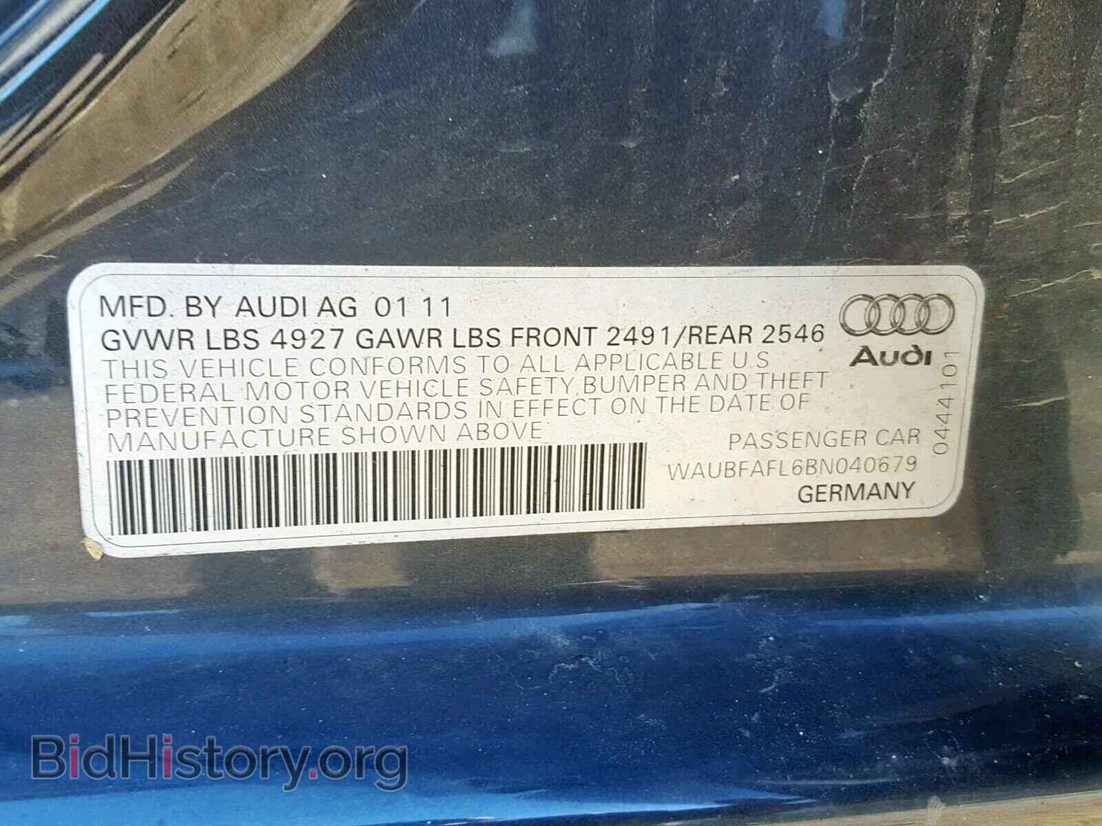 2011 AUDI A4 - VIN: WAUBFAFL6BN040679 - Photo 10