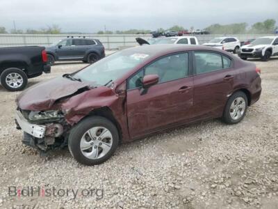 2015 Honda CIVIC LX, бордовый — VIN 19XFB2F58FE110829, Copart