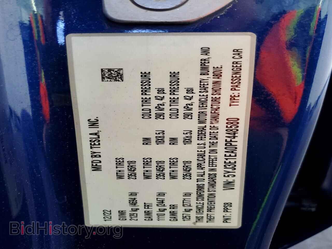 2023 TESLA MODEL 3 - VIN: 5YJ3E1EA0PF448580 - Фото 12