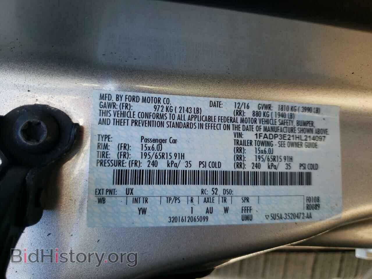 2017 FORD FOCUS - VIN: 1FADP3E21HL214097 - Photo 10