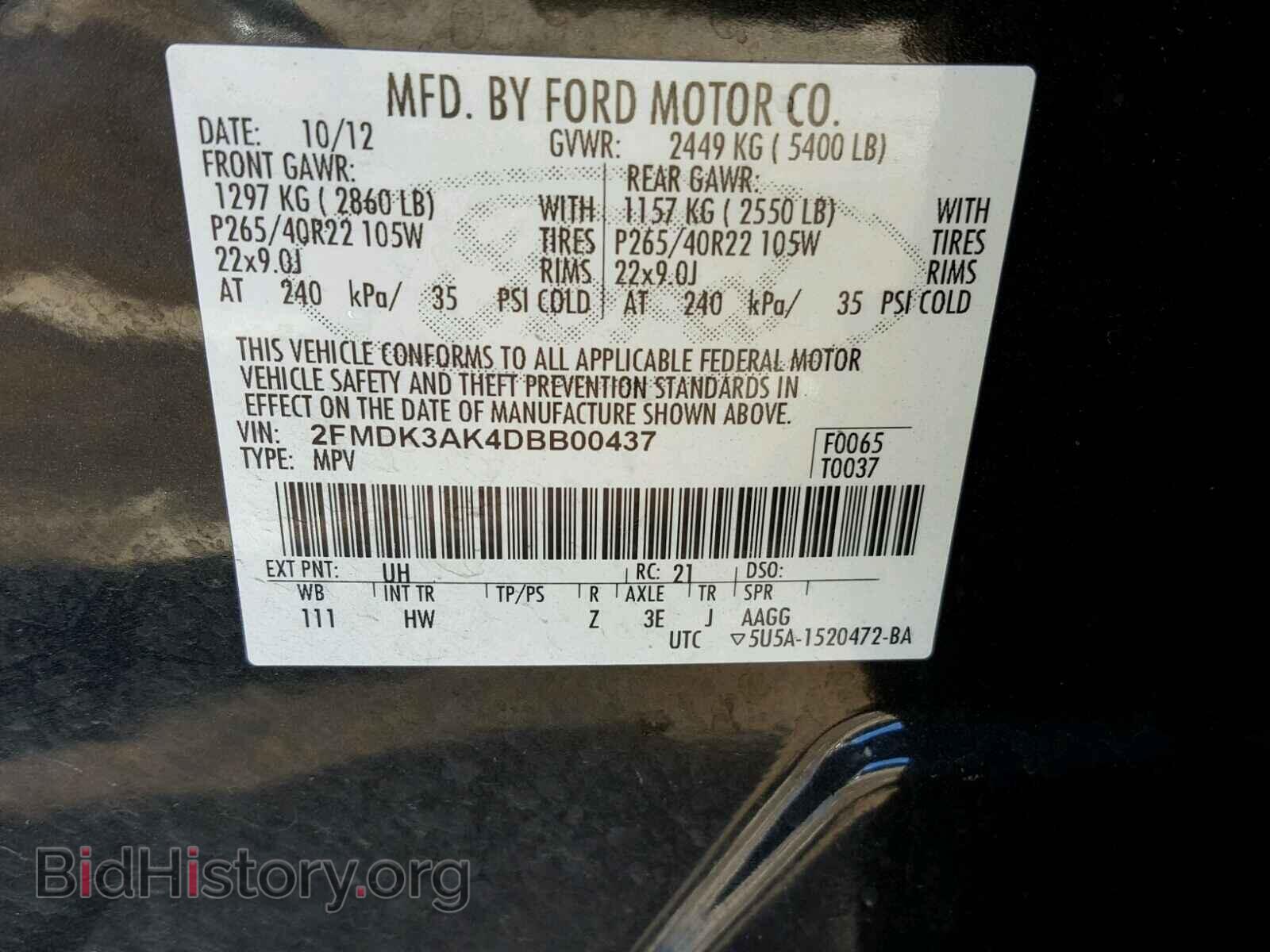 2013 FORD EDGE - VIN: 2FMDK3AK4DBB00437 - Photo 10