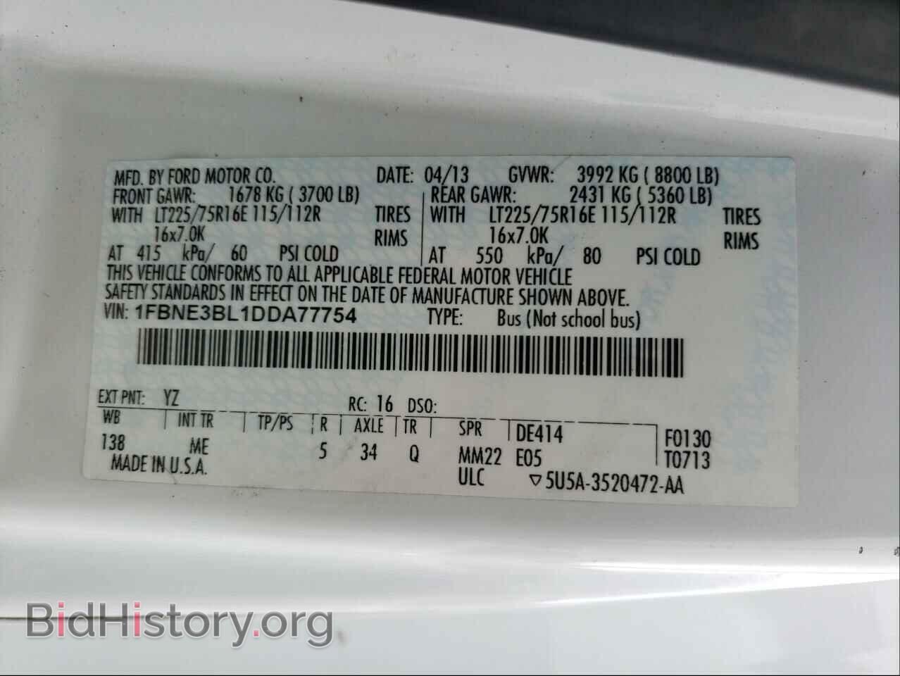 2013 FORD ECONOLINE - VIN: 1FBNE3BL1DDA77754 - Photo 10