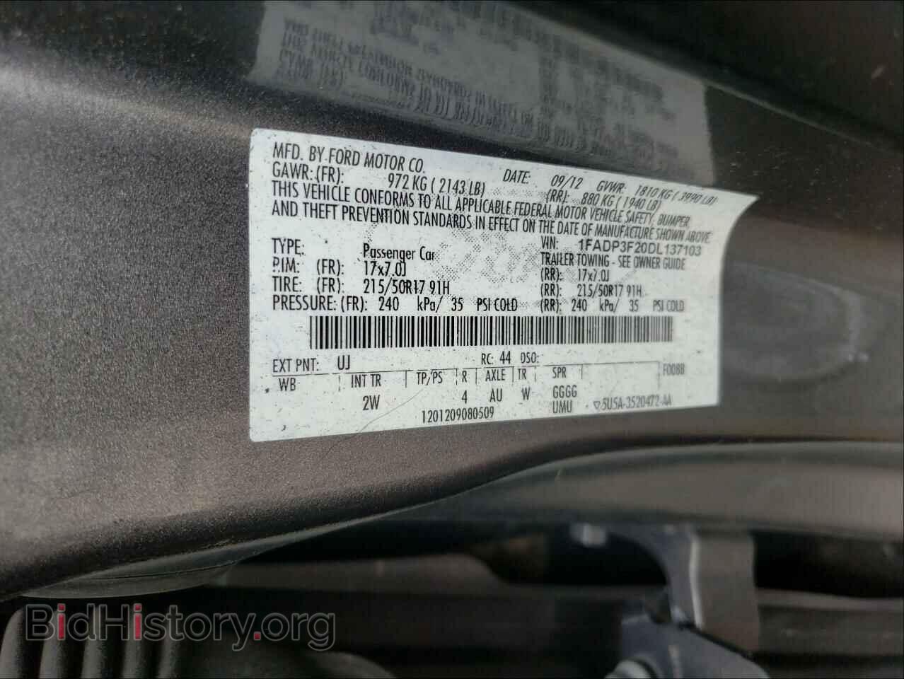 2013 FORD FOCUS - VIN: 1FADP3F20DL137103 - Photo 10