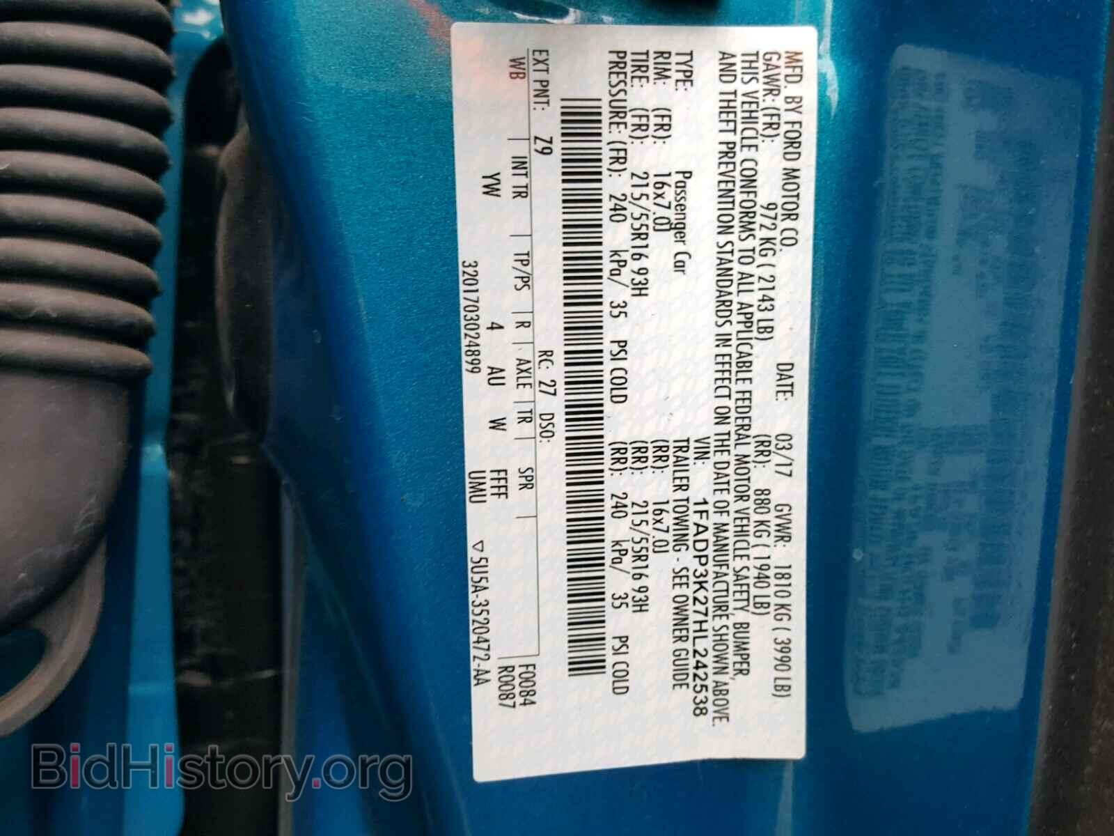 2017 FORD FOCUS - VIN: 1FADP3K27HL242538 - Photo 10