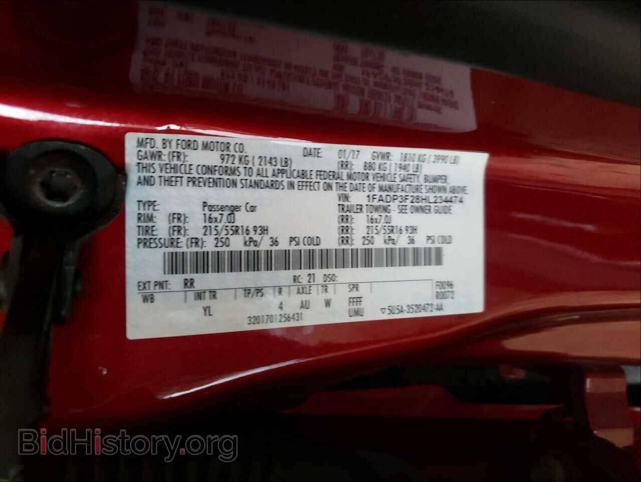 2017 FORD FOCUS - VIN: 1FADP3F28HL234474 - Photo 10