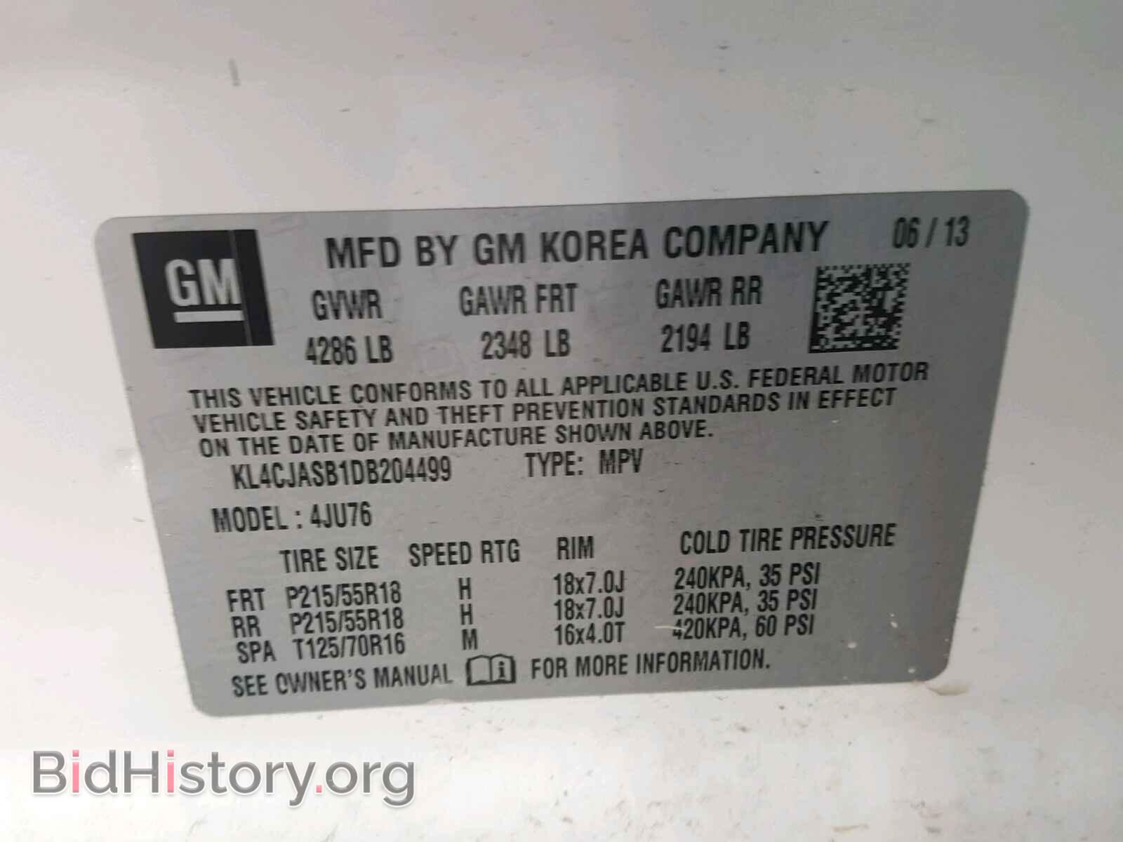 2013 BUICK ENCORE - VIN: KL4CJASB1DB204499 - Photo 10