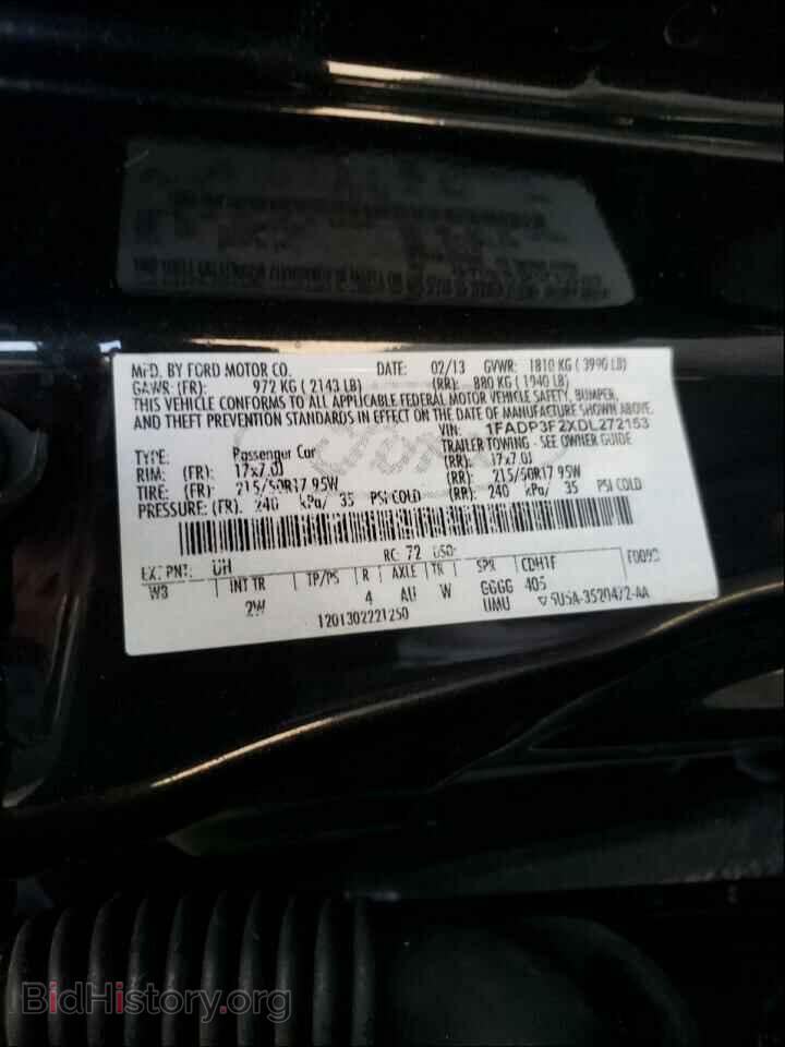 2013 FORD FOCUS - VIN: 1FADP3F2XDL272153 - Фото 10