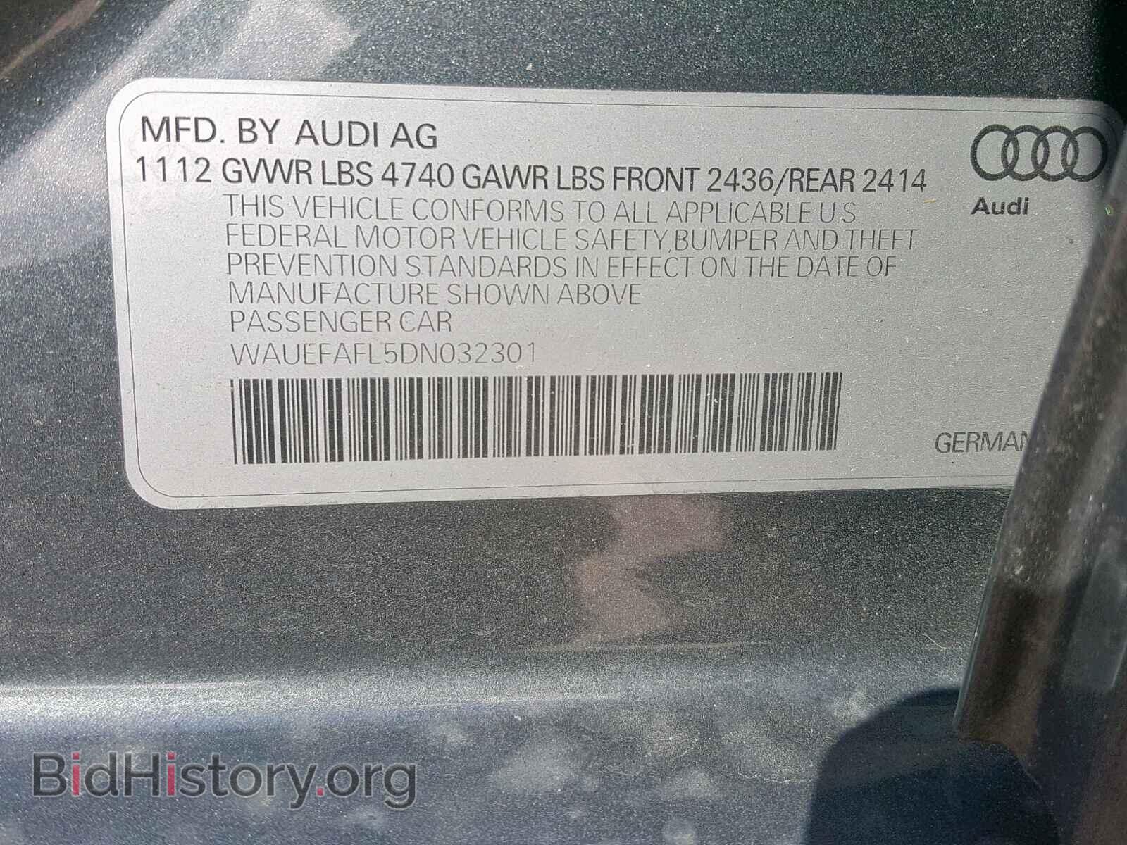 2013 AUDI A4 - VIN: WAUEFAFL5DN032301 - Фото 10