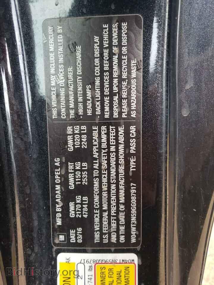 2016 BUICK CASCADA - VIN: W04WT3N59GG087917 - Фото 12