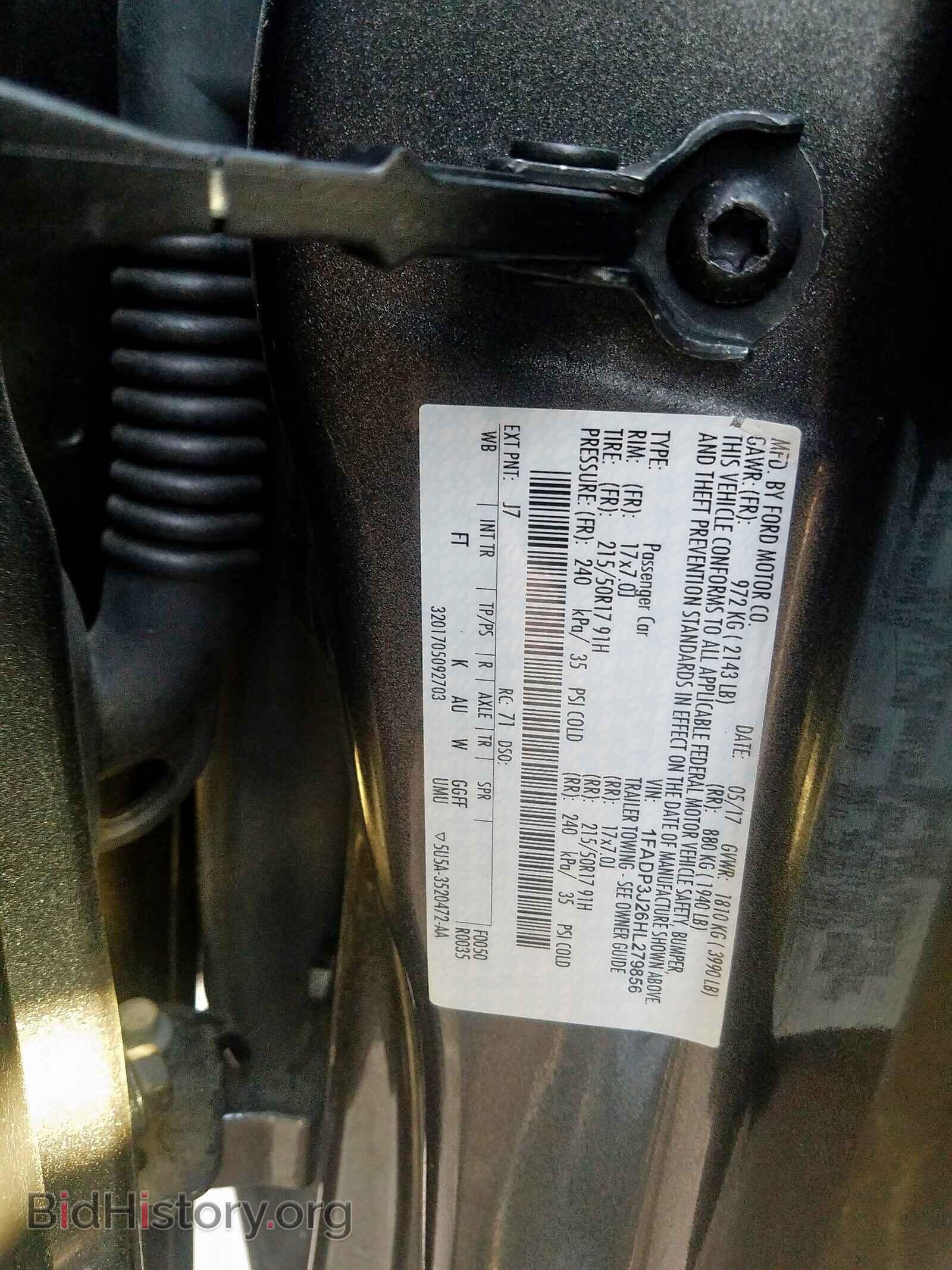 2017 FORD FOCUS - VIN: 1FADP3J26HL279856 - Фото 10