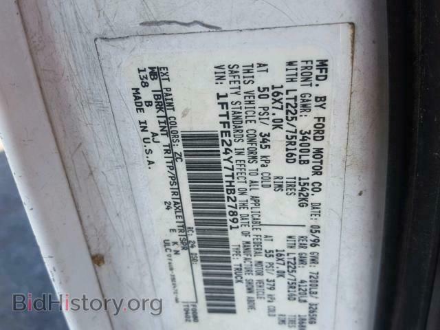 1996 FORD ECONOLINE - VIN: 1FTFE24Y7THB27891 - Фото 10