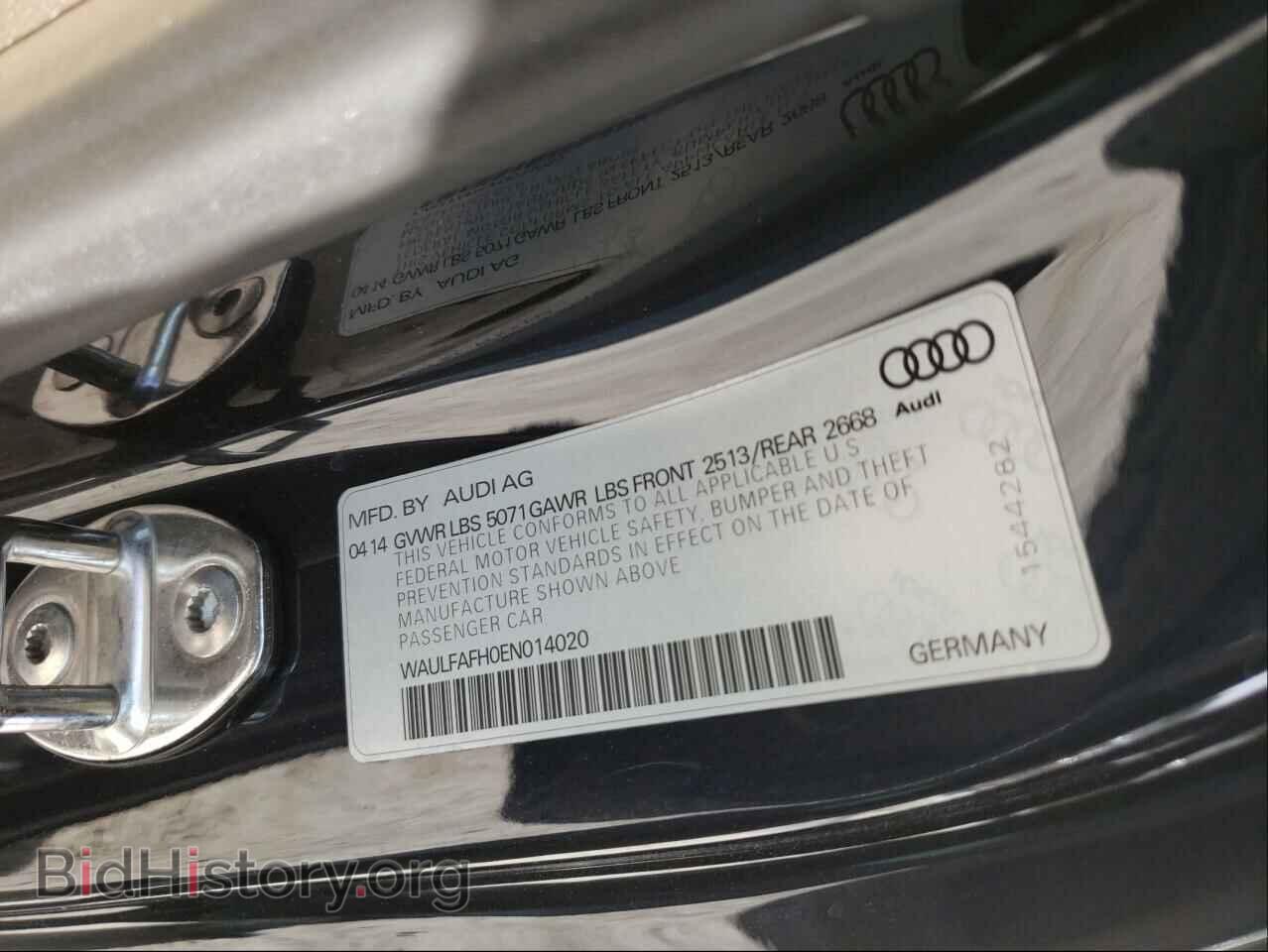 2014 AUDI A5 - VIN: WAULFAFH0EN014020 - Фото 10