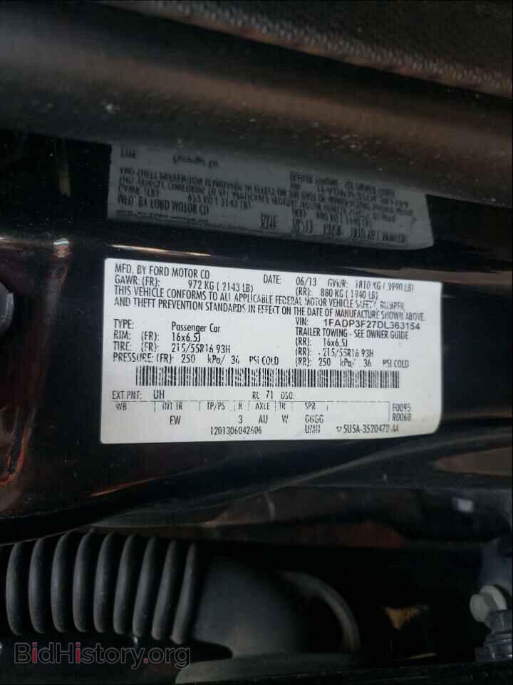2013 FORD FOCUS - VIN: 1FADP3F27DL363154 - Фото 10