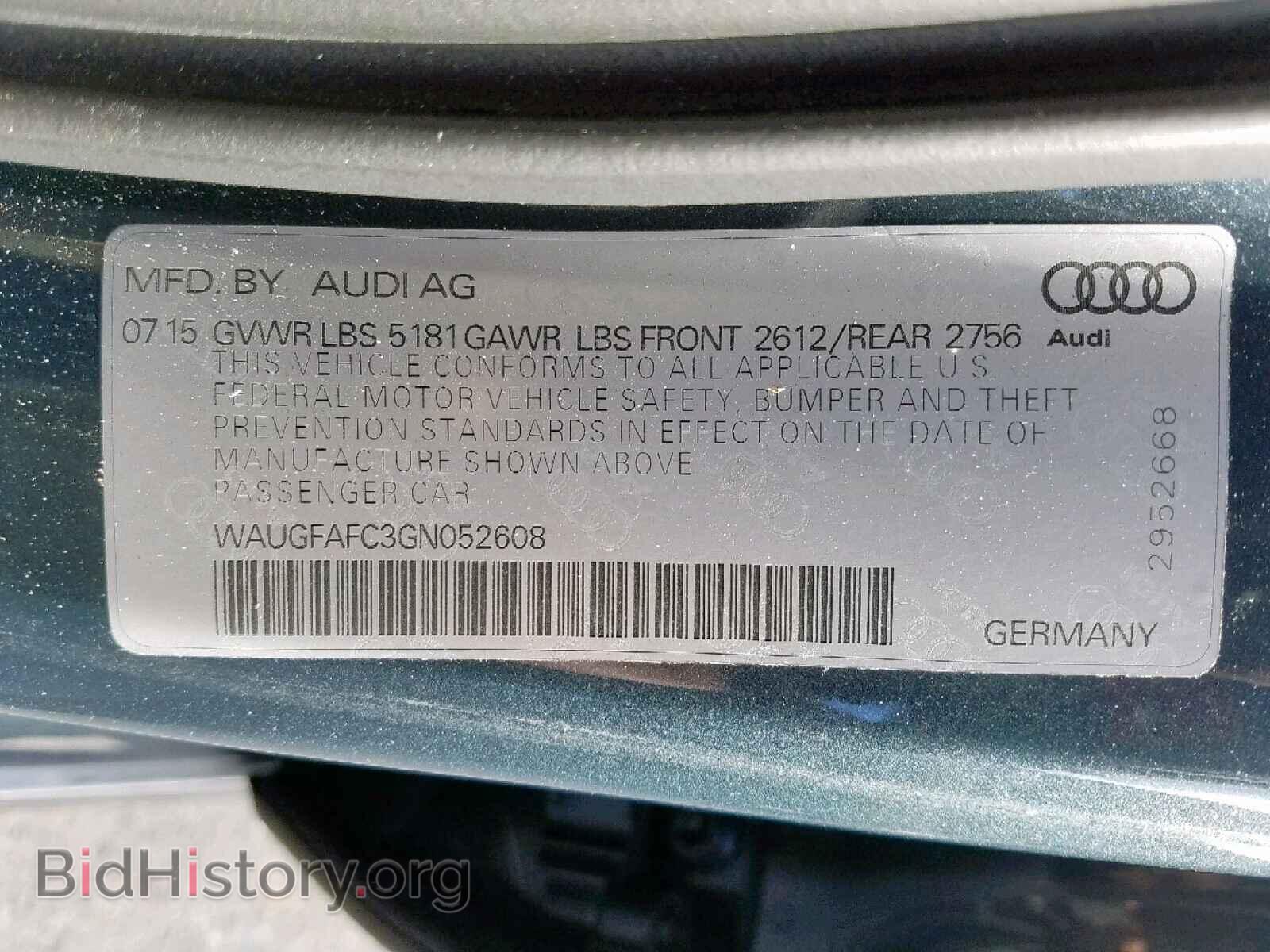 2016 AUDI A6 - VIN: WAUGFAFC3GN052608 - Photo 10