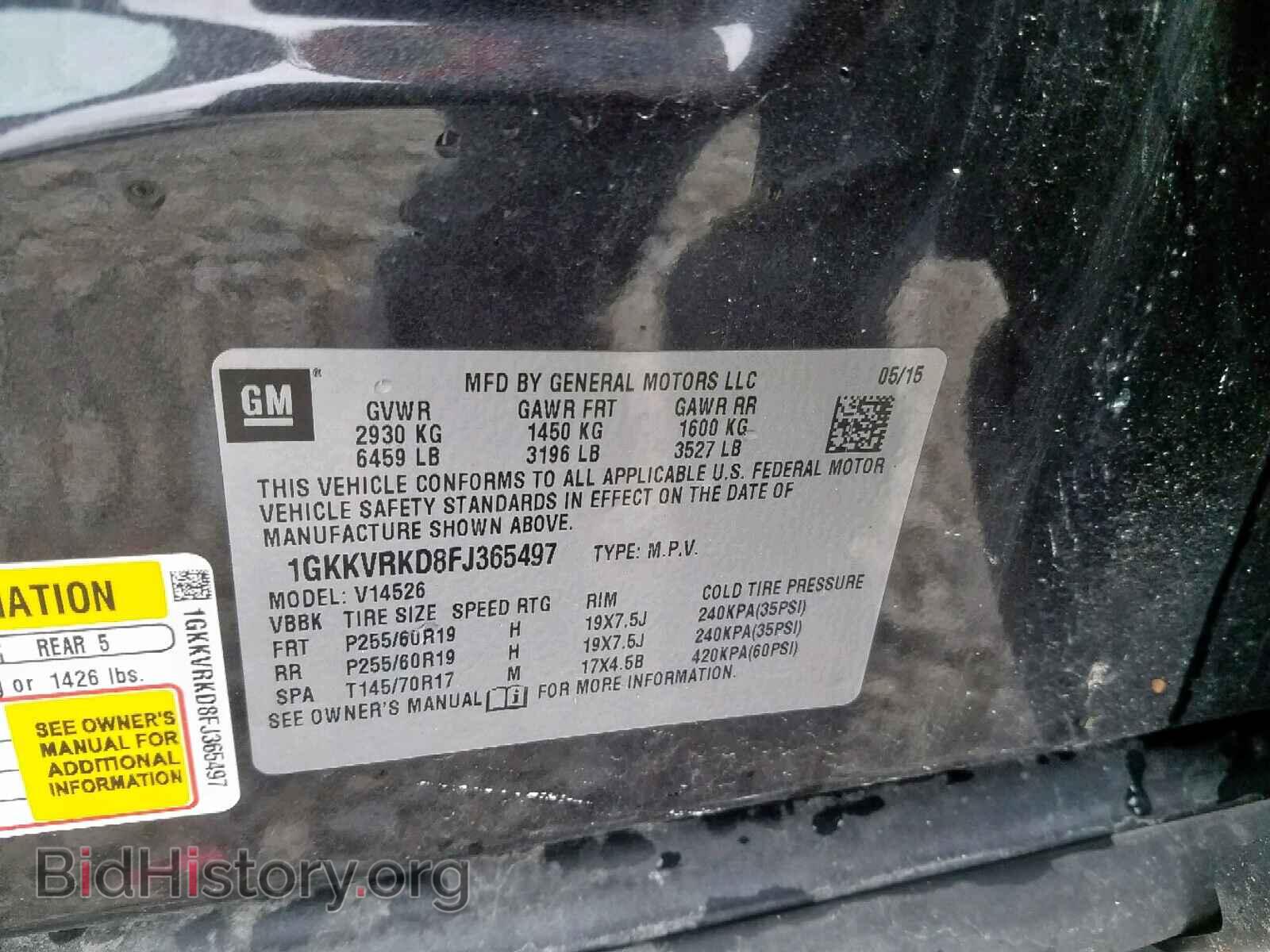 2015 GMC ACADIA SLT - VIN: 1GKKVRKD8FJ365497 - Фото 10