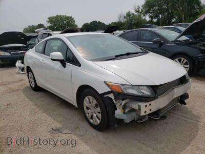 2012 Honda CIVIC Civic LX, white — VIN 2HGFG3B51CH503294, Copart