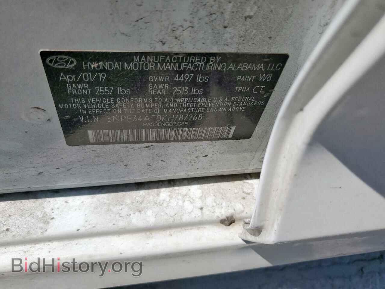 2019 HYUNDAI SONATA - VIN: 5NPE34AF0KH787268 - Фото 12