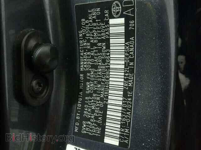 2009 TOYOTA COROLLA BA - VIN: 2T1BU40E89C126643 - Фото 10