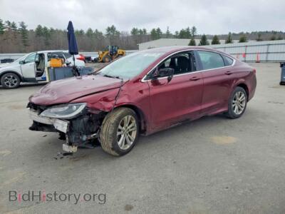 2015 Chrysler 200 Limited, burgundy — VIN 1C3CCCAB8FN631763, Copart
