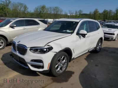2021 BMW X3 X3 XDRIVE3, белый — VIN 5UXTY5C06M9F45007, Copart