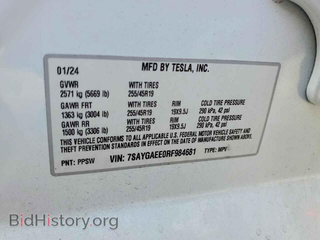 2024 TESLA MODEL Y - VIN: 7SAYGAEE0RF984681 - Фото 13