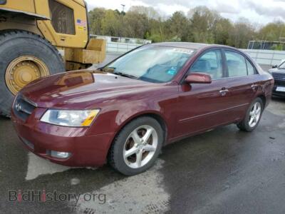 2007 Hyundai SONATA Sonata SE, темно-бордовый — VIN 5NPEU46F97H245549, Copart