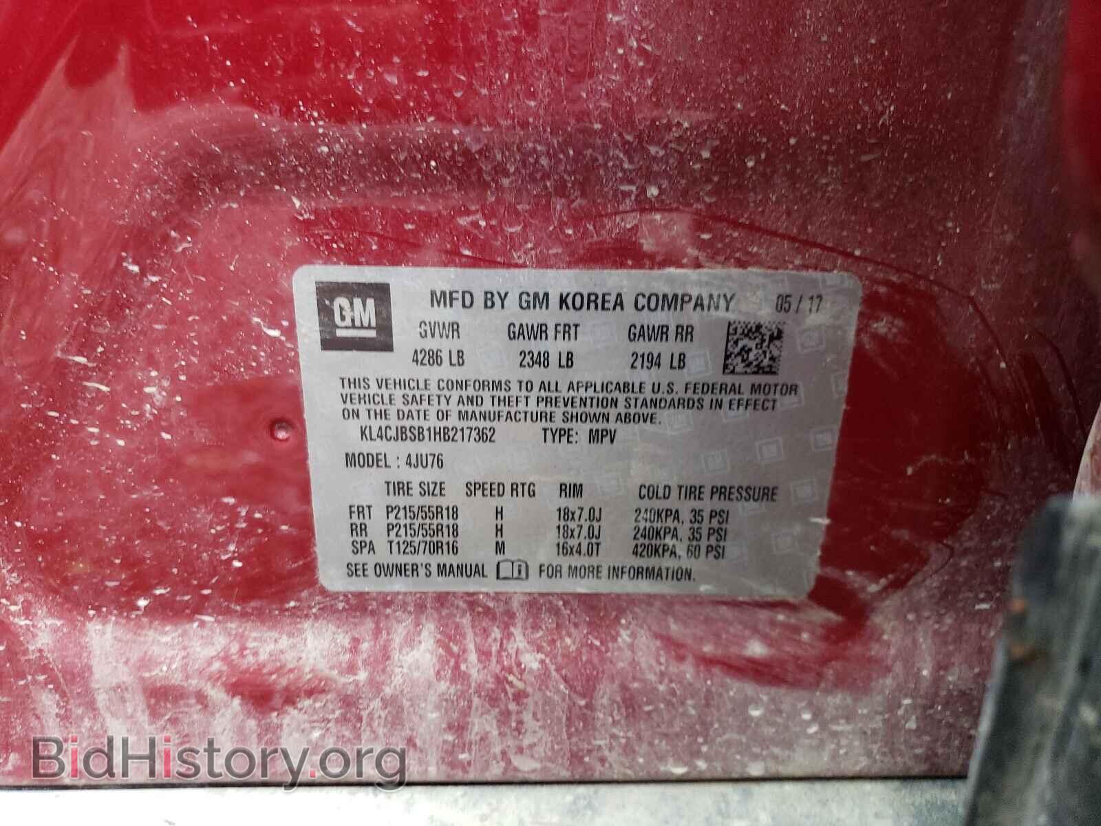 2017 BUICK ENCORE - VIN: KL4CJBSB1HB217362 - Photo 10