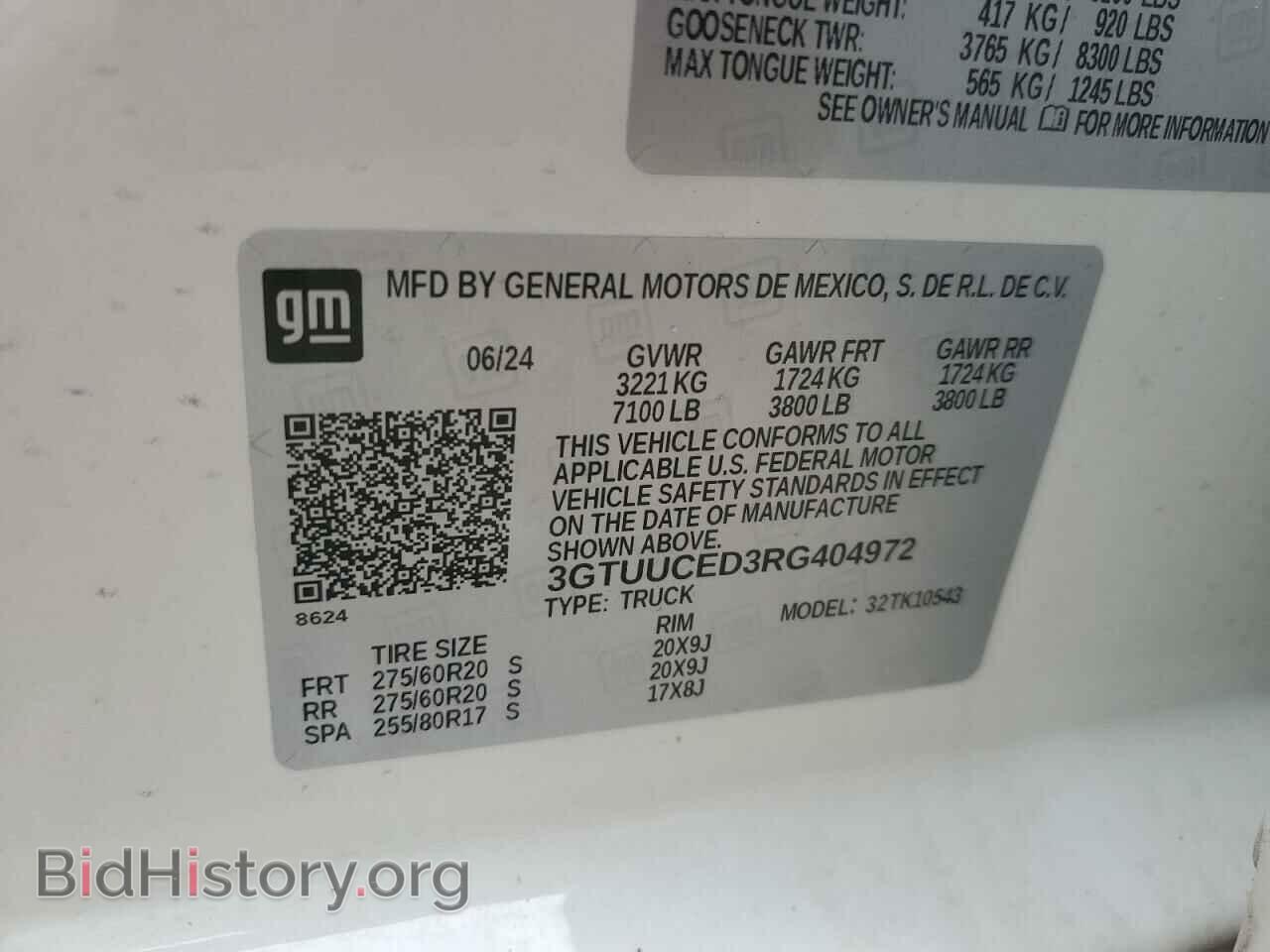 2024 GMC SIERRA - VIN: 3GTUUCED3RG404972 - Фото 13