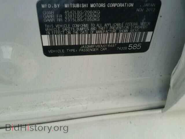 2013 MITSUBISHI EVO - VIN: JA32W8FV6DU016497 - Фото 10